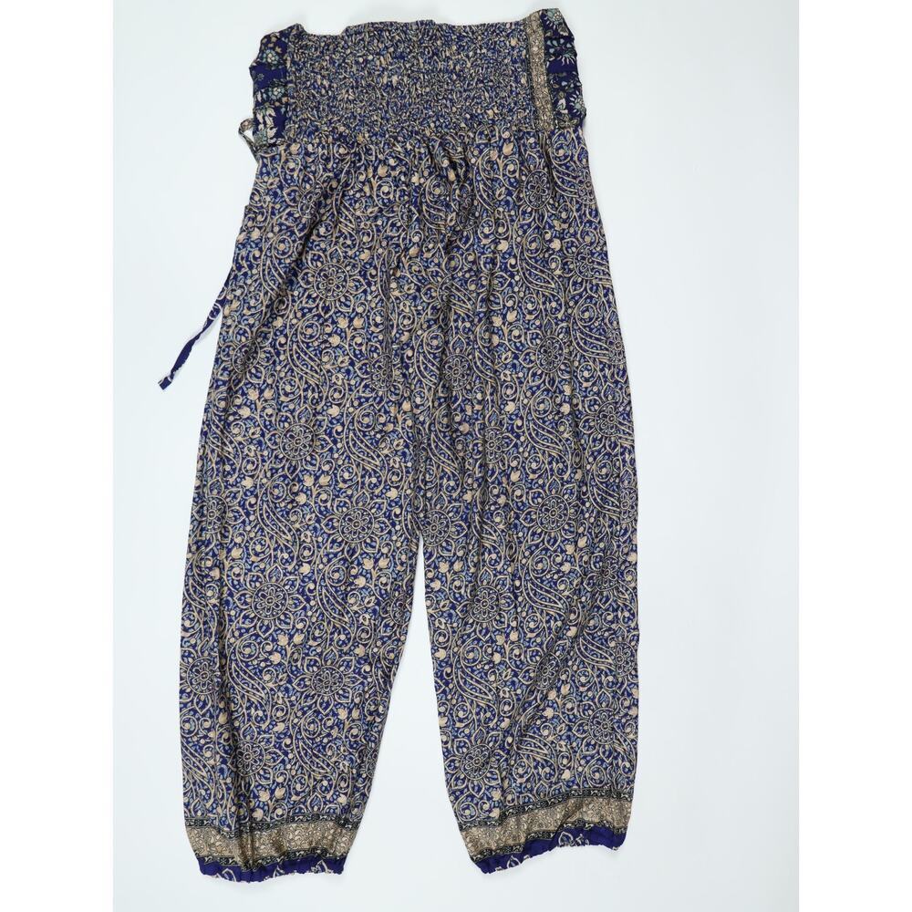 Johnny Was Style Boho Paisley Harem Jogger Pants Smocked Waist Resort Festival S - Picture 6 of 13